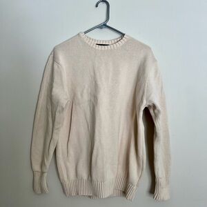 Brandy Melville Light Cream Crewneck Sweater